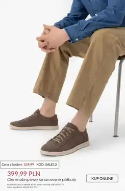 Ryłko Półbuty męskie ciemnobrązowe sznurowane oferta