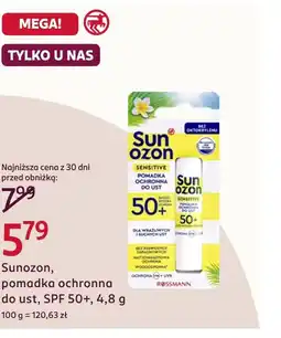 Rossmann Pomadka do ust Sunozon oferta