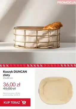 Homla Koszyk Duncan złoty 25x20 cm oferta