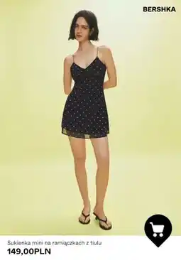 Bershka Sukienka mini na ramiączkach z tiulu Bershka oferta