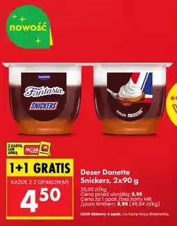 Biedronka Deser Danette Snickers 2-pak oferta