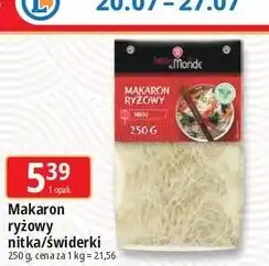 E.Leclerc Makaron ryżowy nitka/świderki Tables du Monde oferta