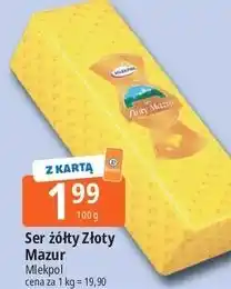 E.Leclerc Ser żółty Złoty Mazur Mlekpol oferta