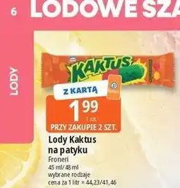 E.Leclerc Lody Kaktus na patyku Froneri oferta
