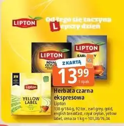 E.Leclerc Herbata czarna ekspresowa Lipton oferta