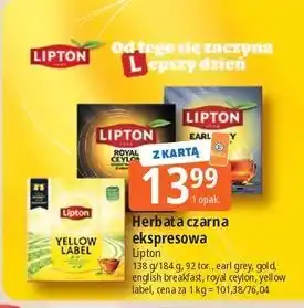 E.Leclerc Herbata czarna ekspresowa Lipton oferta