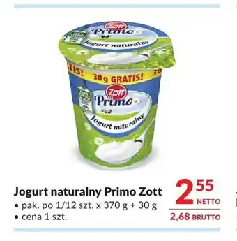 Makro Jogurt naturalny Primo Zott oferta