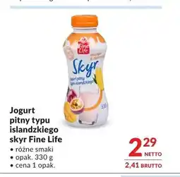 Makro Jogurt pitny typu islandzkiego skyr Fine Life oferta