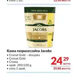 Makro Kawa rozpuszczalna Jacobs Cronat Gold dosypka oferta