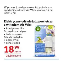 Makro Elektryczny odświeżacz powietrza z wkładem Air Wick Księżycowa Lilia & Zmysłowa Satyna oferta