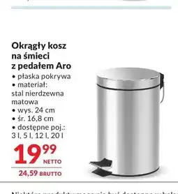 Makro Okrągły kosz na śmieci z pedałem Aro oferta