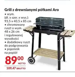 Makro Grill z drewnianymi półkami Aro oferta