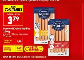 Biedronka Parówki z szynki Kraina Wędlin oferta