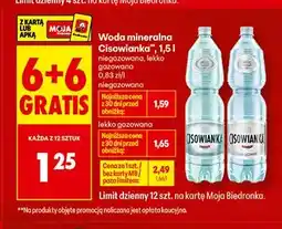 Biedronka Woda mineralna niegazowana Cisowianka oferta