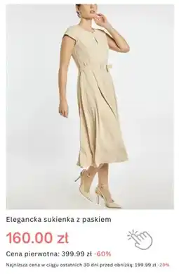 Monnari Elegancka sukienka damska z paskiem oferta