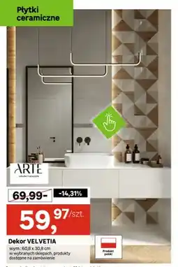 Leroy Merlin Płytki ceramiczne Dekor Velvetia Arte oferta
