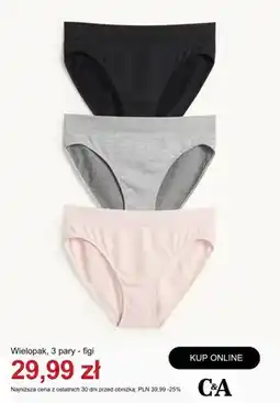 C&A Figi damskie C&A 3-pak oferta