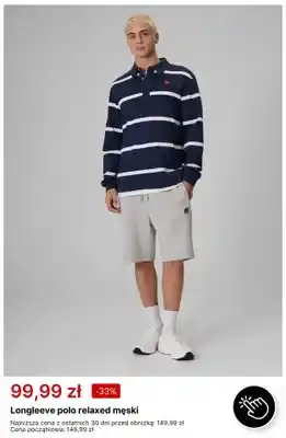 Longsleeve polo relaxed męski 4F