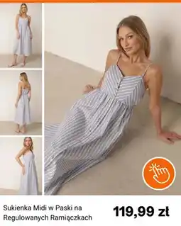 Born2be Sukienka damska midi w paski na regulowanych ramiączkach Born2be oferta
