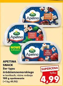 Kaufland Ser typu śródziemnomorskiego w kostkach Apetina Snack z suszonymi pomidorami oferta