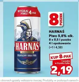 Kaufland Piwo Harnaś Jasne Pełne 8-pak oferta