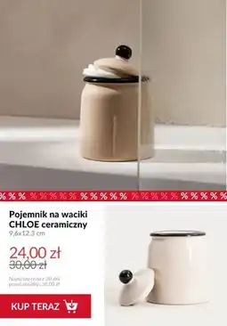 Homla Pojemnik na waciki ceramiczny CHLOE oferta