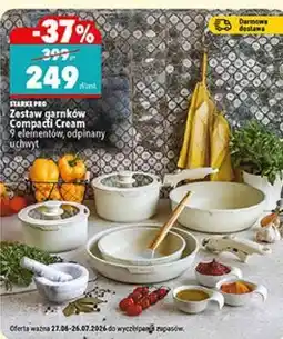 Biedronka Starke Pro Zestaw garnków Compacti Cream 9 elementów oferta