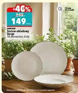 Biedronka Ambition Zestaw obiadowy Verge 18 elementów oferta