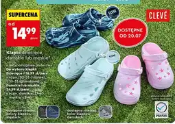 Biedronka Klapki dziecięce, damskie lub męskie Clevé oferta