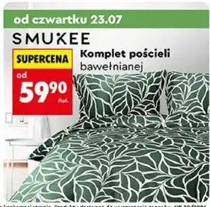 Biedronka Komplet pościeli bawełnianej SMUKEE oferta