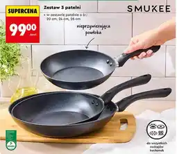 Biedronka Zestaw 3 patelni Smukee oferta