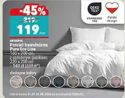 Biedronka DETEXPOL Pościel bawełniana Pure Eco Line oferta