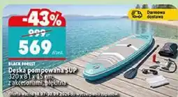 Biedronka Black Forest Deska pompowana SUP 320 x 81 x 15 cm z akcesoriami, błękitna oferta