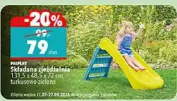 Biedronka Palplay Składana zjeżdżalnia 131,5 x 48,5 x 72 cm, turkusowo-zielona oferta