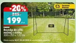 Biedronka Umbro Bramka do piłki nożnej z siatką 300 x 205 x 120 cm oferta