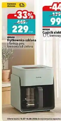 Biedronka Huslog Frytkownica szklana z funkcją pary oferta