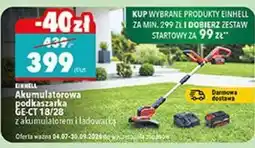Biedronka Einhell Akumulatorowa podkaszarka GE-CT 18/28 z akumulatorem i ładowarką oferta