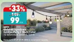 Biedronka Sanico Girlanda ogrodowa Goldlux Party C Multi Color 10 kolorowych żarówek, 5,6 m oferta