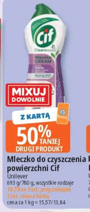 E.Leclerc Mleczko do czyszczenia powierzchni Cif oferta