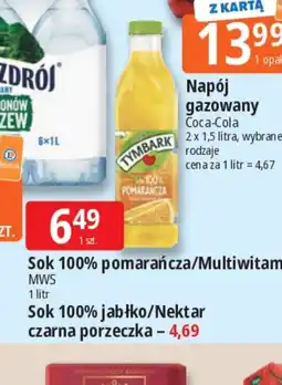 E.Leclerc Sok 100% pomarańcza/Multiwitam MWS oferta