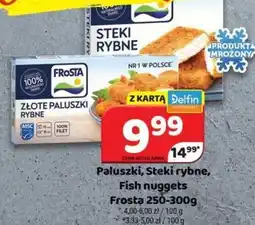 Delfin Paluszki, Steki rybne, Fish nuggets Frosta oferta