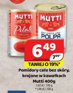 Delfin Pomidory całe bez skóry, krojone w kawałkach Mutti oferta
