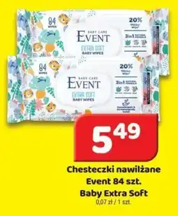 Delfin Chesteczki nawilżane Event Baby Extra Soft oferta