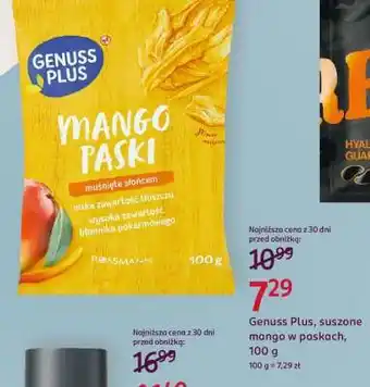 Rossmann GENUSS PLUS Suszone mango, w paskach oferta