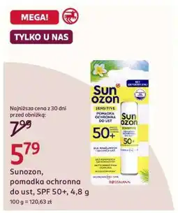 Rossmann Sunozon, pomadka ochronna do ust, SPF 50+, 4,8 g oferta