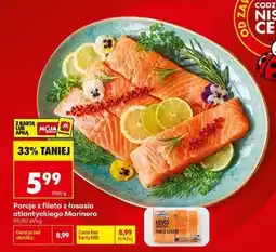 Biedronka Porcje z fileta z łososia atlantyckiego Marinero oferta