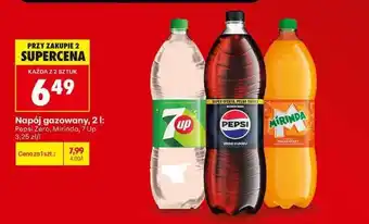 Biedronka Napój gazowany, 2 l: Pepsi Zero, Mirinda, 7Up oferta