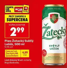 Biedronka Piwo Žatecký Světlý ležák 500 ml oferta