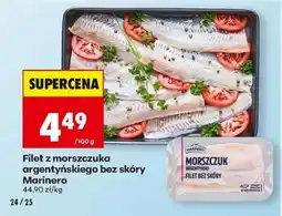 Biedronka Filet z morszczuka argentyńskiego bez skóry Marinero oferta