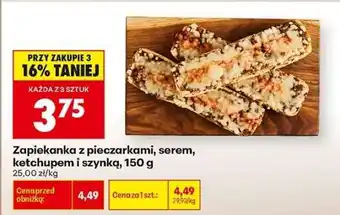 Biedronka Zapiekanka z pieczarkami , serem ketchupem i szynką , 150 g oferta